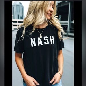 NASH collection poppy tee in black